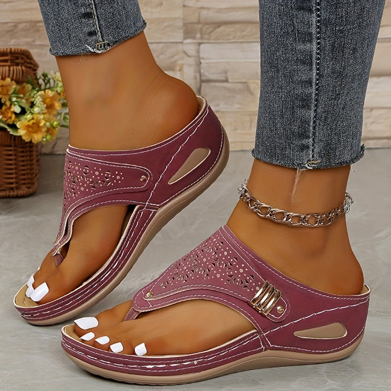 2025 New Women'S Wedge Sandals - 10 Pair Options, Comfortable Summer Slip-On with Open Toe & Back Strap, White & Black Casual Shoes for Casual Attire, Strappy Sandals