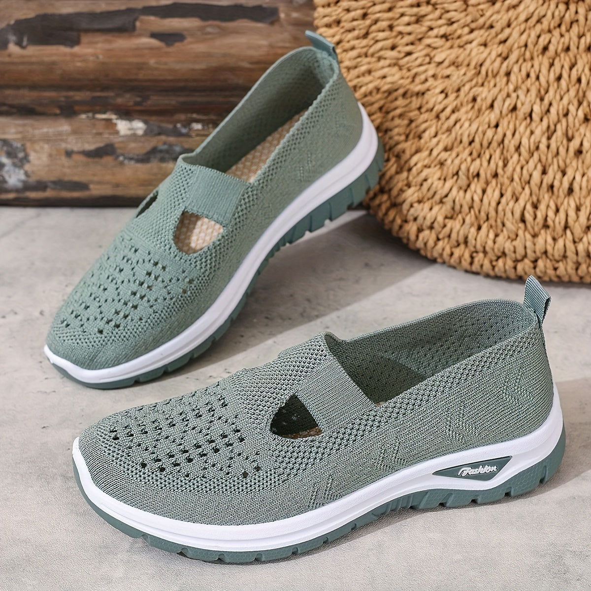 Women'S Slip-On Casual Sneakers - Breathable Fabric Upper & Lining, Lightweight Summer Beach Shoes with Cushioned Insole, Round Toe Design - Perfect Travel Gift for Vacation & Leisure, Vacation Footwear, Simple Slipon Style,