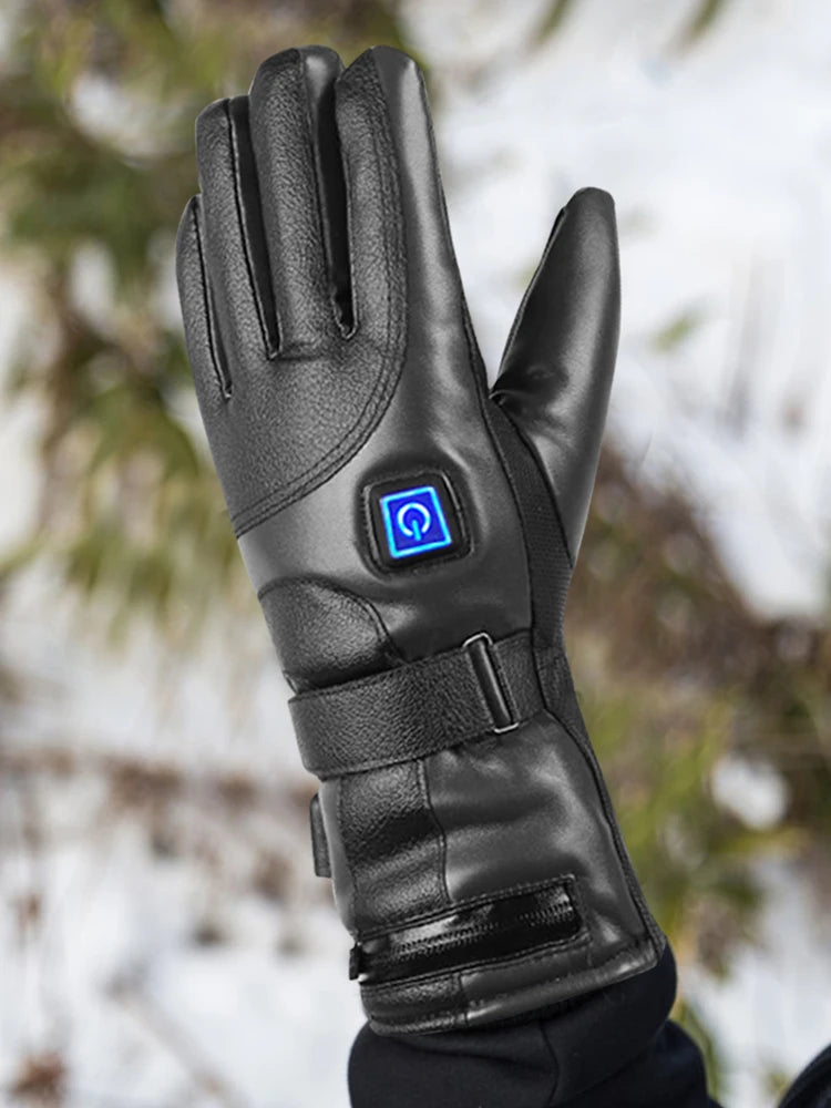 Rechargeable Electric Winter Gloves 3 Temperature Levels Waterproof Thermal Touchscreen Gloves Cold Weather Gloves for Men Women