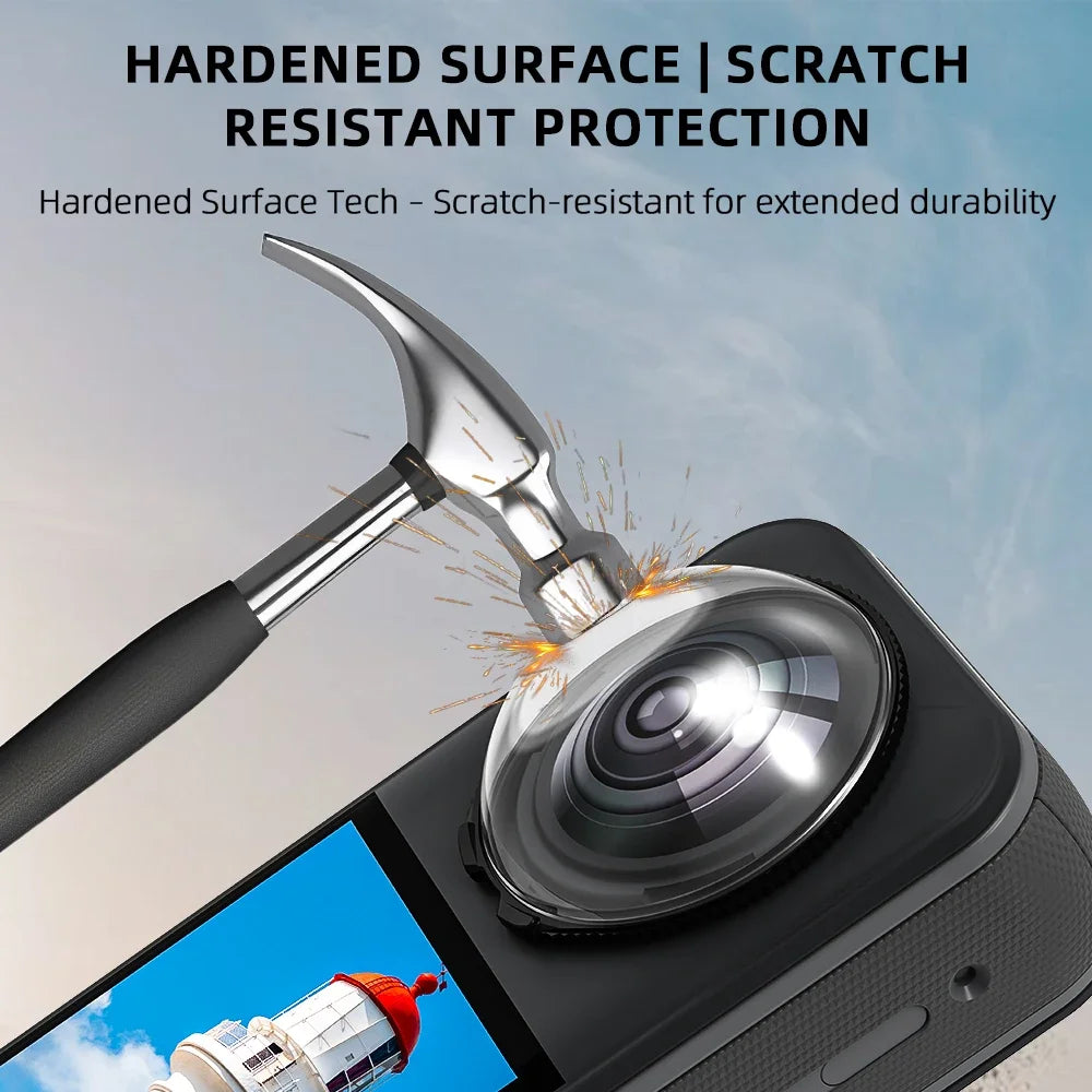 Flymile X5 Premium Lens Guard Cap for Insta360 X5 Accessories PC Lens Protector Cover Scratch/Drop/Dust Proof Cap Transparency