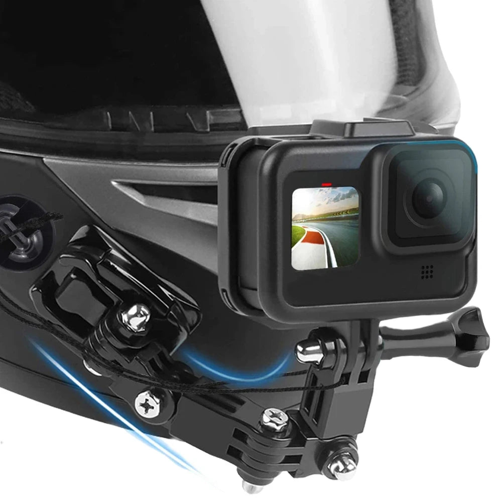 Motorcycle Helmet Kit for GoPro Hero 12 11 10 9 8 7 Action Camera Accessories Set Chin Mount Bracket Bike Chin Mount For Go Pro