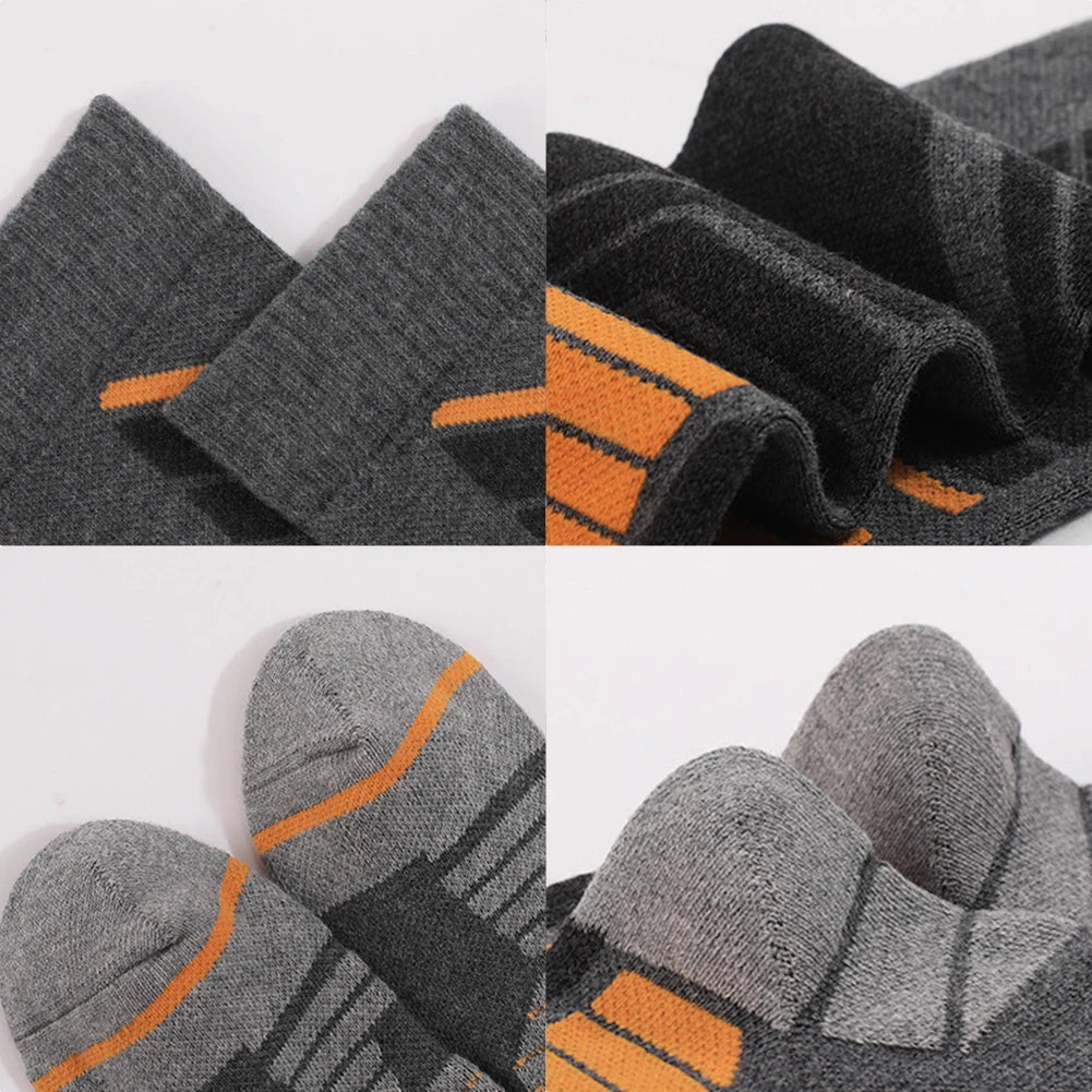 1 Pair Winter Thermal Ski Socks Climbing Sports Socks High Tube Stockings for Men Outdoor Skiing Cycling Running Hiking