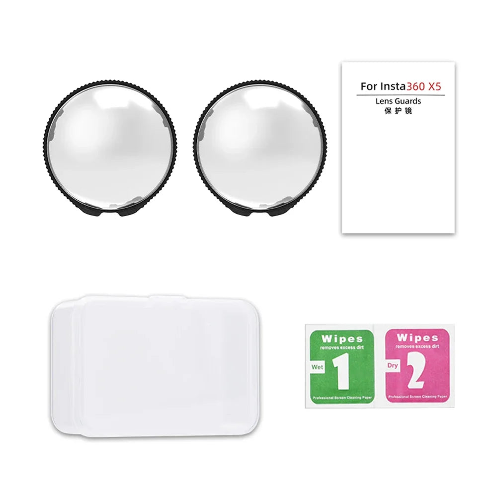 Flymile X5 Premium Lens Guard Cap for Insta360 X5 Accessories PC Lens Protector Cover Scratch/Drop/Dust Proof Cap Transparency