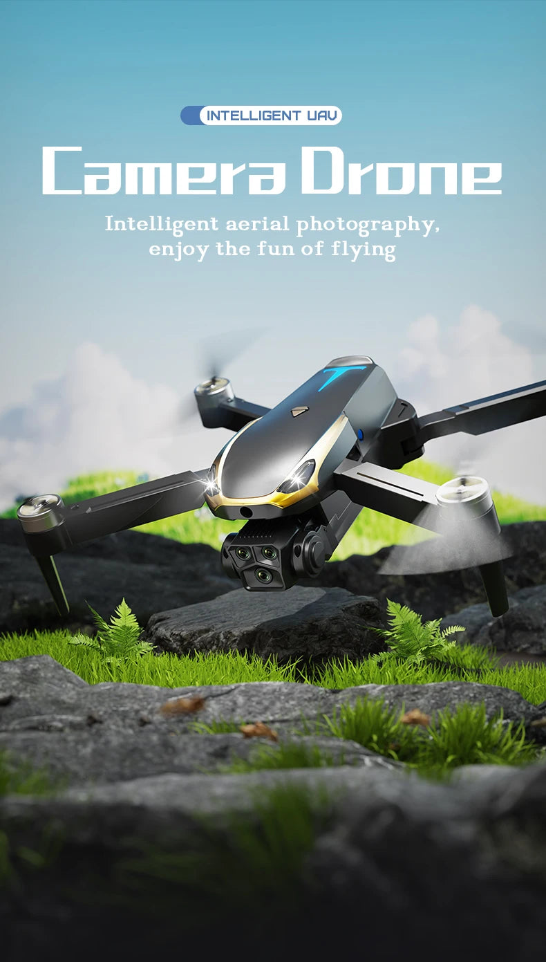 M8 PRO Brushless Motor Drone with 2 Battreys, Intelligent Obstacle Avoidance, Optical Flow, 360-degree rolling, HD Camera