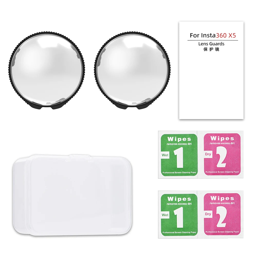 Flymile X5 Premium Lens Guard Cap for Insta360 X5 Accessories PC Lens Protector Cover Scratch/Drop/Dust Proof Cap Transparency