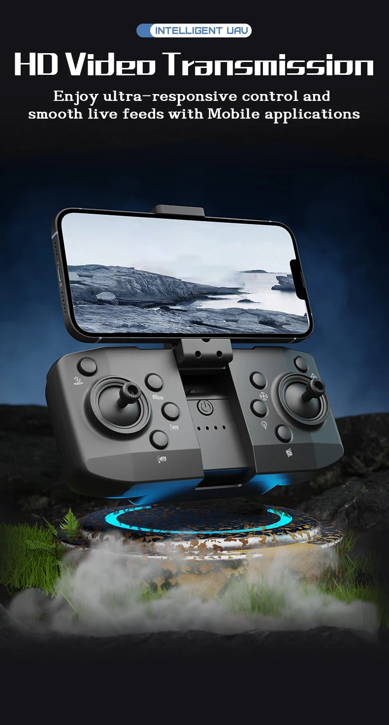 M8 PRO Brushless Motor Drone with 2 Battreys, Intelligent Obstacle Avoidance, Optical Flow, 360-degree rolling, HD Camera