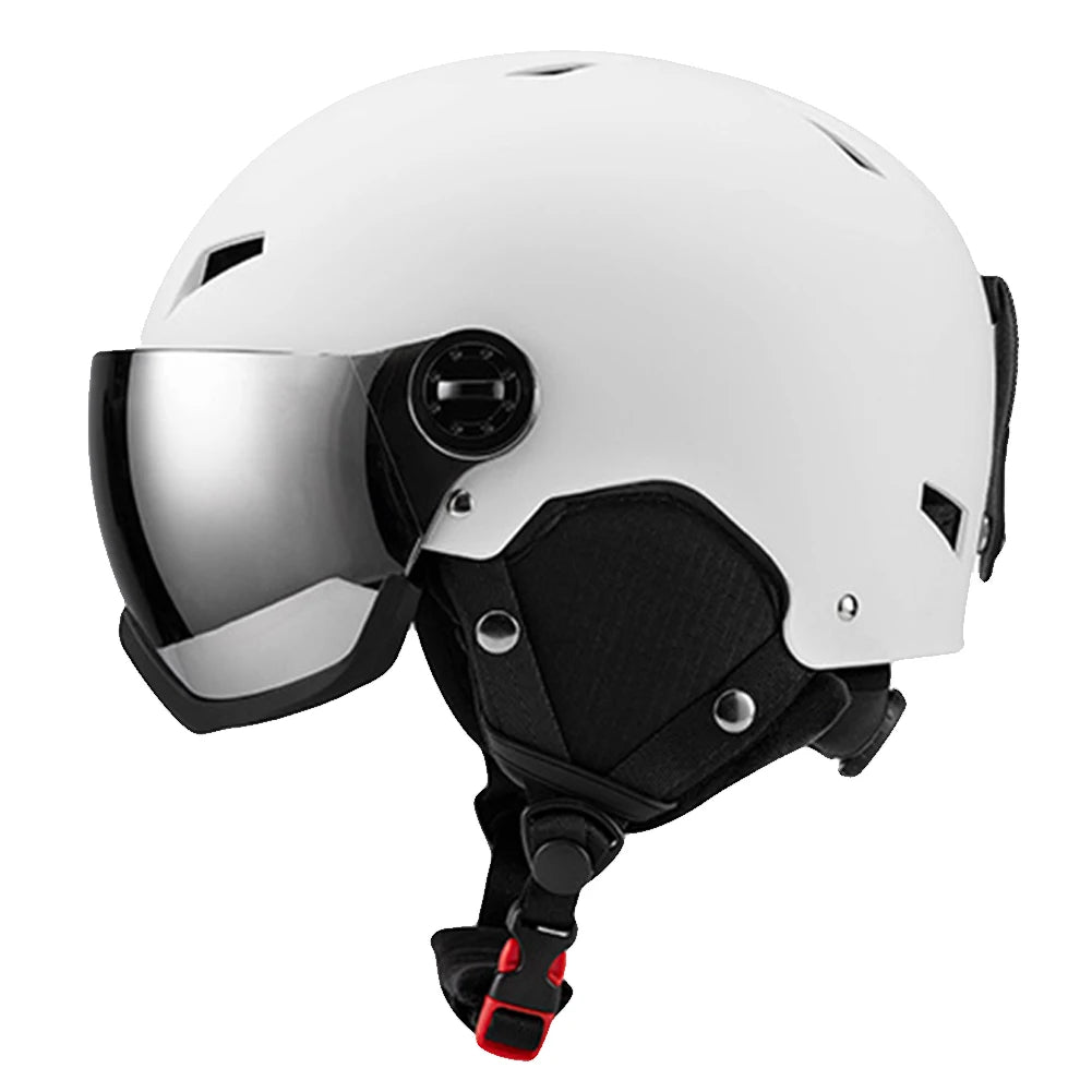 Snowboard Helmet with Goggles Skiing Helmet ABS Shell Protective EPS Foam Snow Helmet for Men Women and Youth