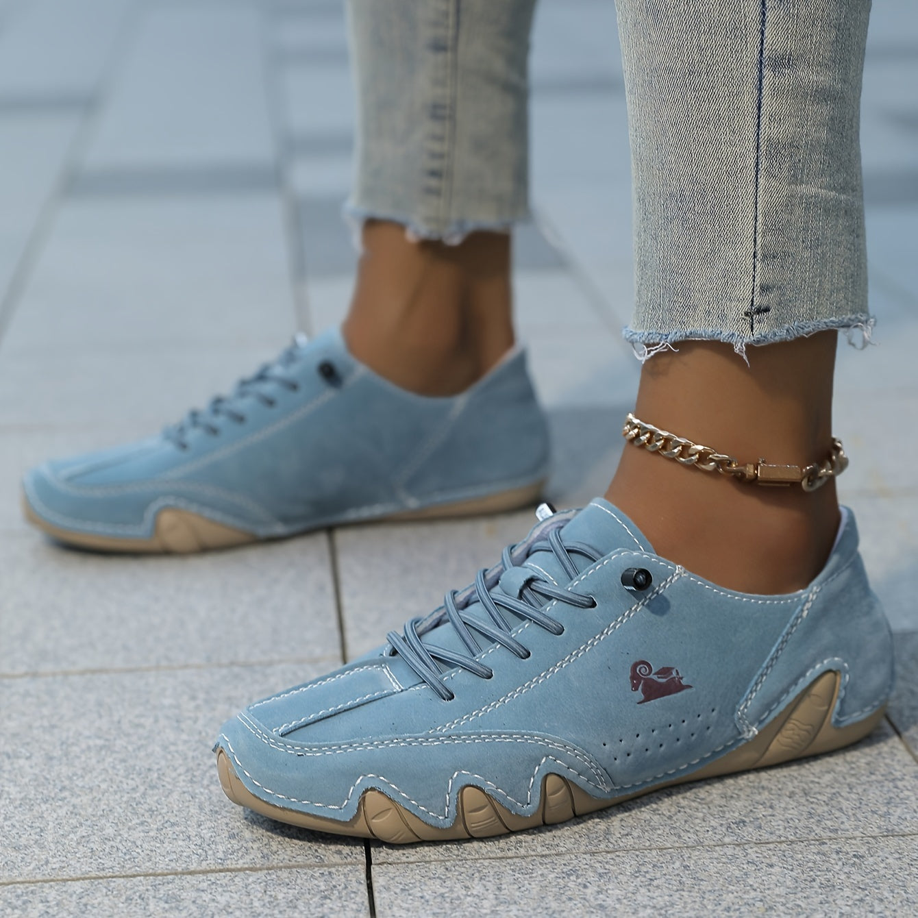 Women's Vintage-Inspired Octopus Sneakers - Versatile Lace-Up, Non-Slip Rubber Sole for Fitness & Casual Wear
