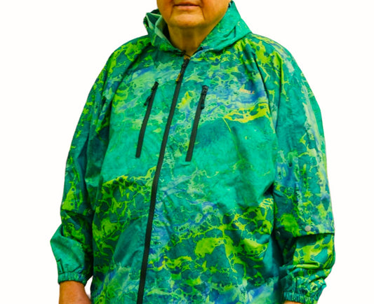 Brella 2015 Blue Green Unisex Rain Jacket by The Brella Nation