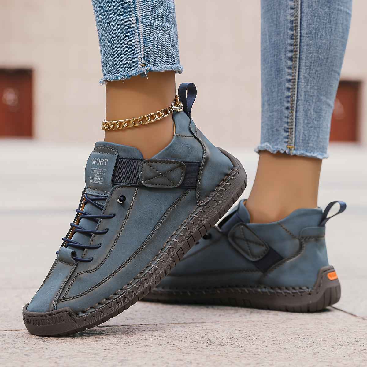 [Comfortable Sneakers] Comfortable Women's Fashion Sneakers | Low-Top Lace-Up Shoes with EVA Sole And Fabric Lining, Casual, Flat Shoes