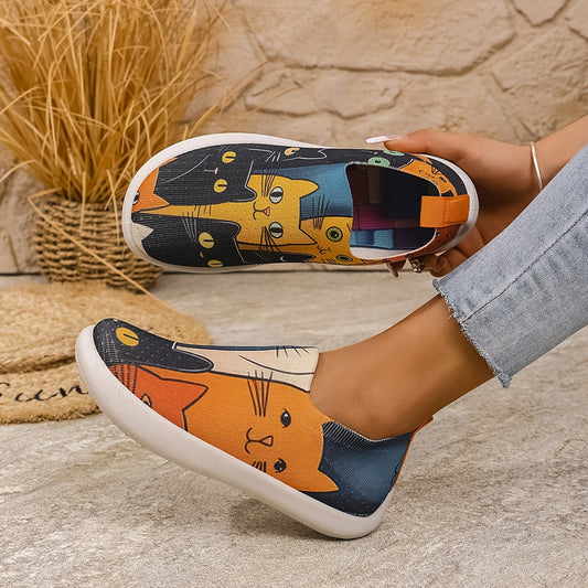 Affordable Women's casual sneakers, white color, stylish Women's sports shoes, summer wide-width slip-on Shoes, cute travel gift, suitable for beach leisure and vacation black Sneakers