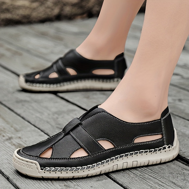 [Casual Summer Sandals] Summer Women's Casual Sandals | Breathable Hollow-Out Design, Non-Slip Rubber Sole, Adjustable Hook & Loop Closure, Round Toe Low-Cut Beach Shoes for Hiking, Couples, Multiple Colors Available