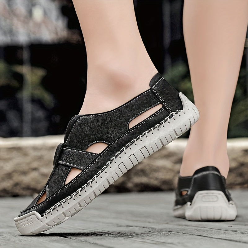 [Casual Summer Sandals] Summer Women's Casual Sandals | Breathable Hollow-Out Design, Non-Slip Rubber Sole, Adjustable Hook & Loop Closure, Round Toe Low-Cut Beach Shoes for Hiking, Couples, Multiple Colors Available