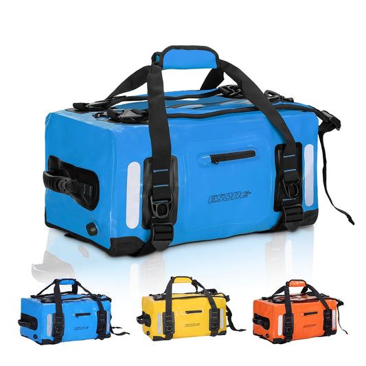 High Quality Dry Bag Backpack - Lockable Durable Sports Duffel for Kayaking, Camping, Paddle Board & Travel - Blue with Black Accents, Unisex Design for Men & Women, Water Sports Gear | Stylish Hydration Bag | Adjustable Shou