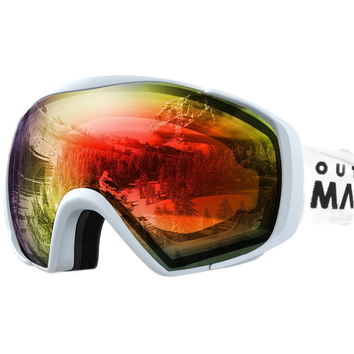 OutdoorMaster Ski Goggles with Cover Snowboard Snow Goggles OTG Anti-Fog