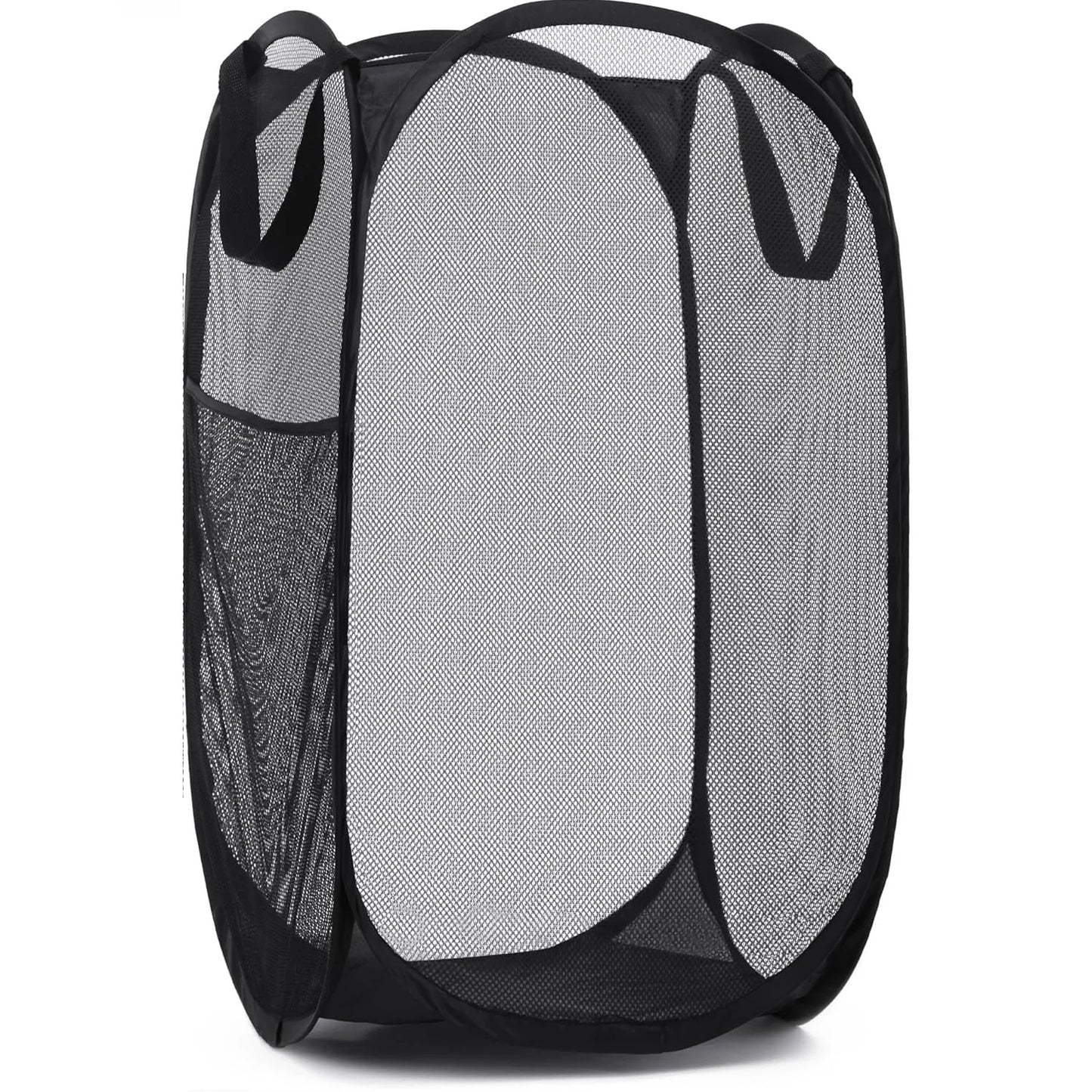 Large Laundry Basket Collapsible Mesh Pop Up Laundry Hamper Side Pocket Breathable Clothes Storage Laundry Storage Organization