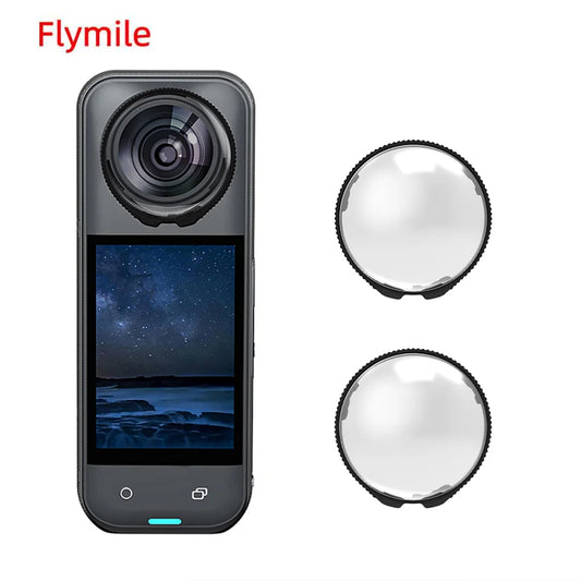 Flymile X5 Premium Lens Guard Cap for Insta360 X5 Accessories PC Lens Protector Cover Scratch/Drop/Dust Proof Cap Transparency