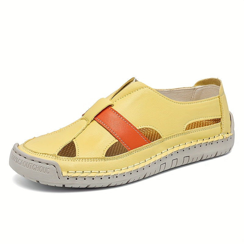 [Casual Summer Sandals] Summer Women's Casual Sandals | Breathable Hollow-Out Design, Non-Slip Rubber Sole, Adjustable Hook & Loop Closure, Round Toe Low-Cut Beach Shoes for Hiking, Couples, Multiple Colors Available