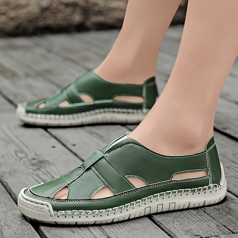 [Casual Summer Sandals] Summer Women's Casual Sandals | Breathable Hollow-Out Design, Non-Slip Rubber Sole, Adjustable Hook & Loop Closure, Round Toe Low-Cut Beach Shoes for Hiking, Couples, Multiple Colors Available