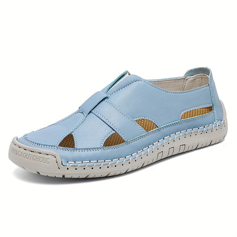 [Casual Summer Sandals] Summer Women's Casual Sandals | Breathable Hollow-Out Design, Non-Slip Rubber Sole, Adjustable Hook & Loop Closure, Round Toe Low-Cut Beach Shoes for Hiking, Couples, Multiple Colors Available
