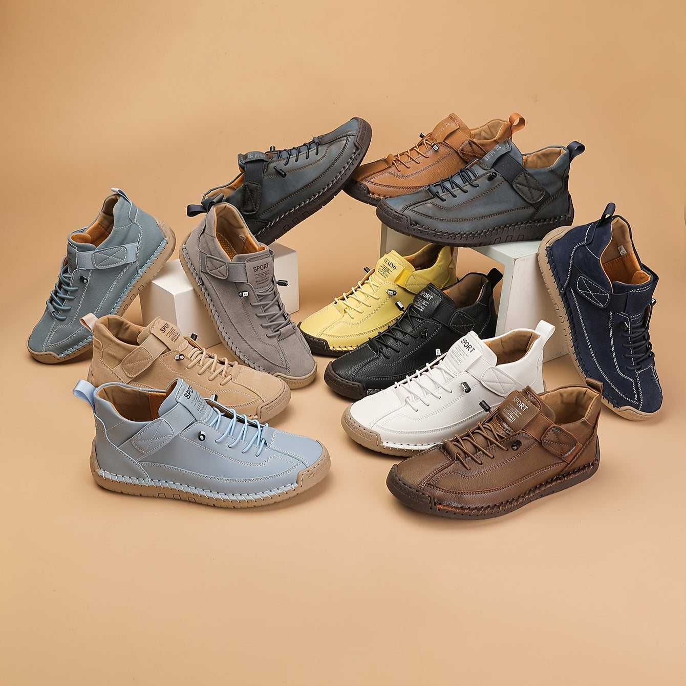 [Comfortable Sneakers] Comfortable Women's Fashion Sneakers | Low-Top Lace-Up Shoes with EVA Sole And Fabric Lining, Casual, Flat Shoes