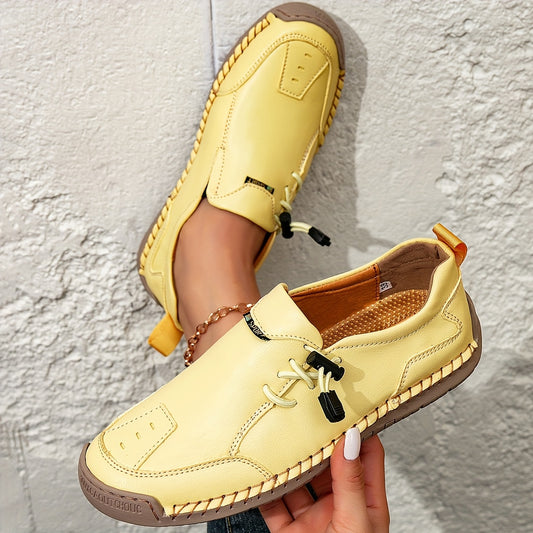 Women's Slip-On Loafers - Vintage British Style Handcrafted Microfiber Cover Upper, Rubber Sole with Breathable Fabric Lining and Tassel Detailing - Easy to Wear for Casual Formal Occasions, Durable Multi-Functional Footwear,